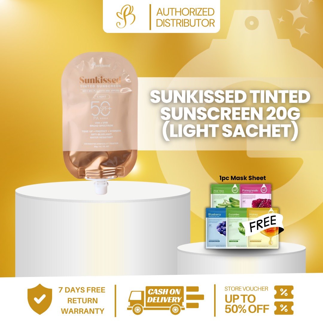 BAREFACED SUNKISSED TINTED SUNSCREEN (LIGHT) 20g SACHET