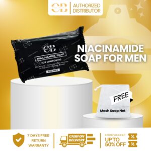 COSMI BEAUTII NIACINAMIDE SOAP FOR MEN 70g (BLACK)